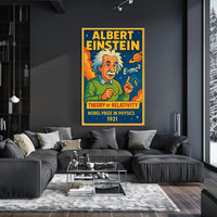 Einstein Relativity Vintage Educational Poster