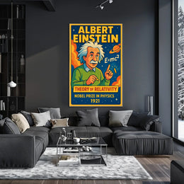 Einstein Relativity Vintage Educational Poster