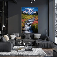 Mount Rainier Vintage Travel Poster Wall Art
