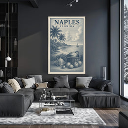 Naples Florida Poster Wall Art Coastal Scenery 18x24