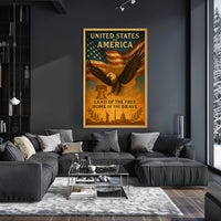 United States of America Land of the Free Poster