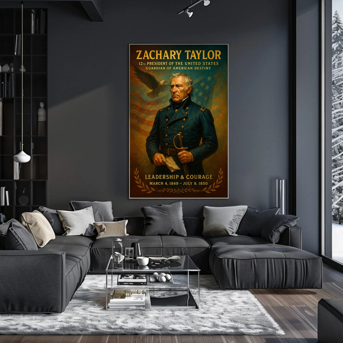 Zachary Taylor Vintage Patriotic Leadership Poster Print