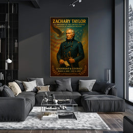 Zachary Taylor Vintage Patriotic Leadership Poster Print