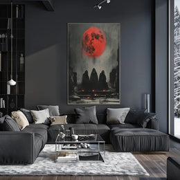 Dark Fantasy Ritual under Red Moon Fantasy or Mythology Poster PosterGoat