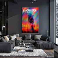 Bloomington Minnesota Scenic Digital Painting Urban Life Art Decor Lovers Wanderlust Spirit Poster