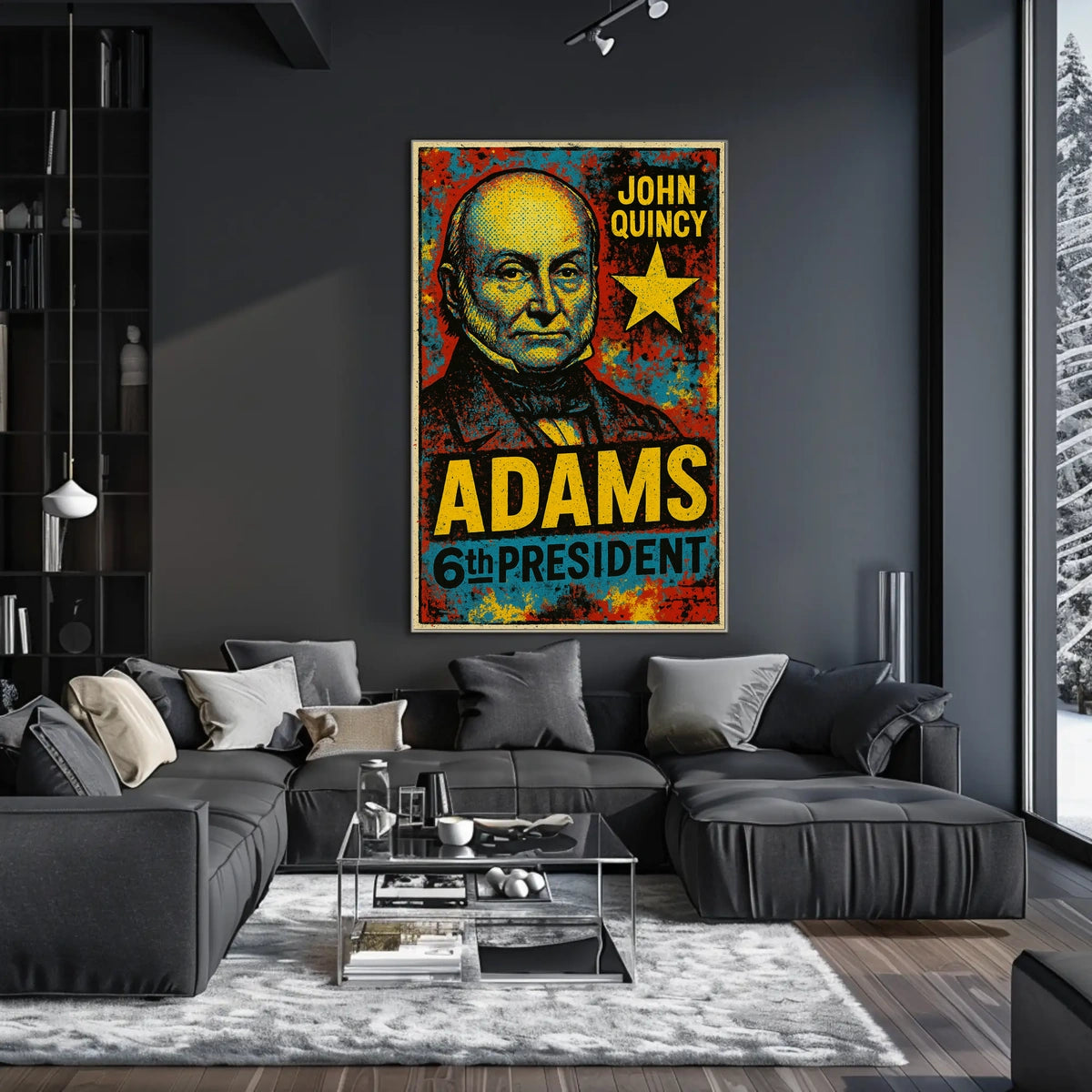 John Quincy Adams 6th President of the United States Graffiti Pop Art Poster