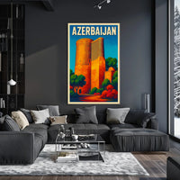 Azerbaijan Iconic Landmark Poster