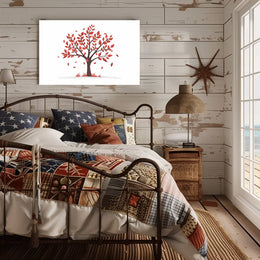 Autumn Serenity Tree Poster: Vibrant Fall Illustration