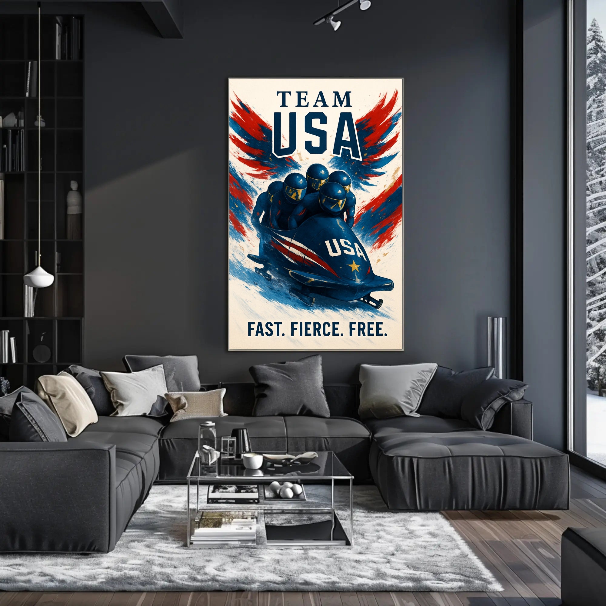 Team Usa Bobsled Poster
