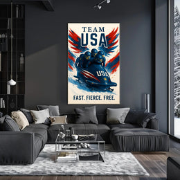 Team Usa Bobsled Poster