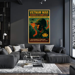 Vietnam War Echoes of Conflict Poster