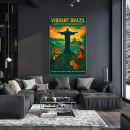 Vibrant Brazil A Tapestry of Culture and Nature Poster