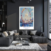 Seattle Ferris Wheel Poster PosterGoat