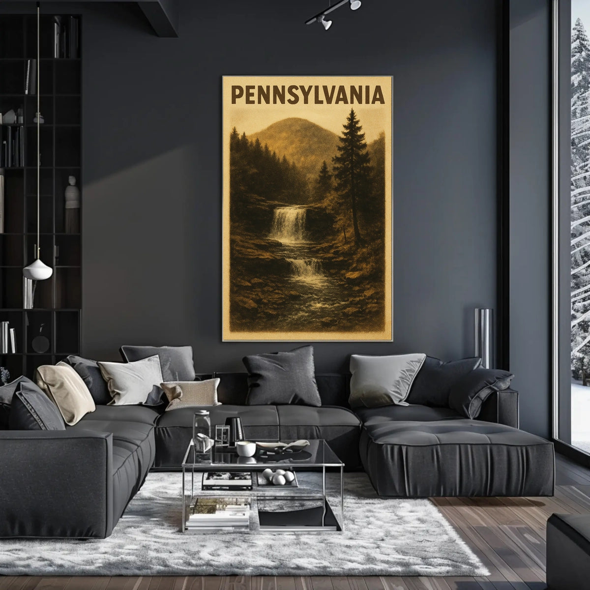 Pennsylvania Scenic Waterfall Poster