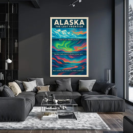 Alaska Abstract Adventure Poster Premium Museum Print Decor