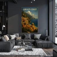 Amalfi Coast Poster Wall Art Decor 18x24 Coastal Scene