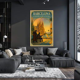 Barcelona A Tapestry of Art Culture Poster