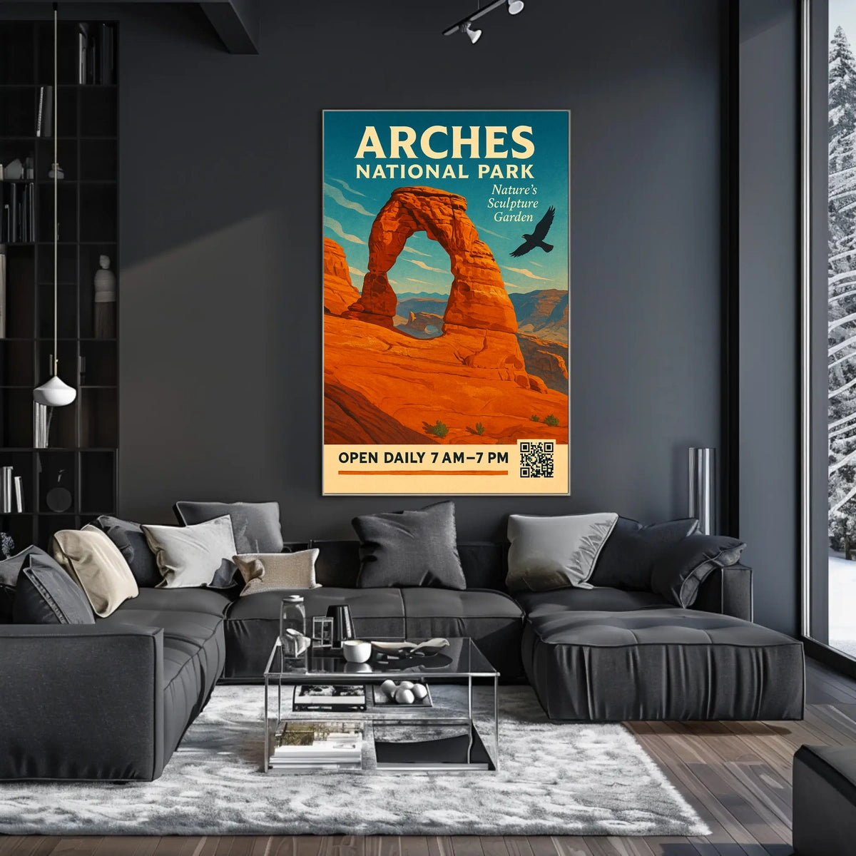 Arches National Park Vintage Travel Poster Print