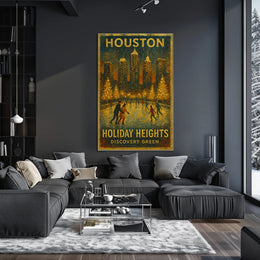 Houston Holiday Heights Poster