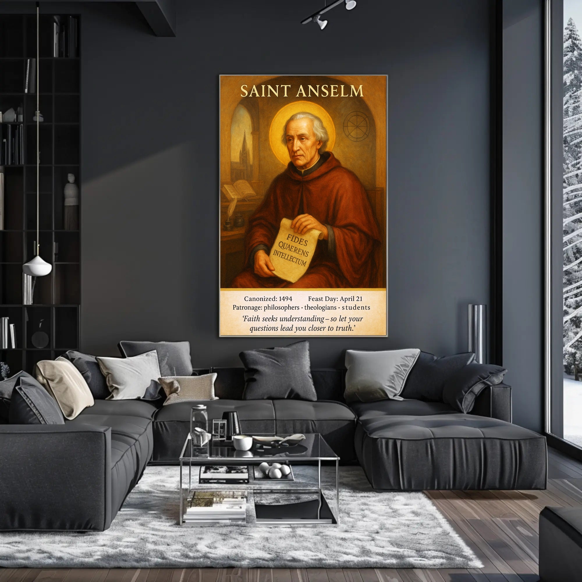 Saint Anselm Patron of Philosophers and Theologians Poster PosterGoat