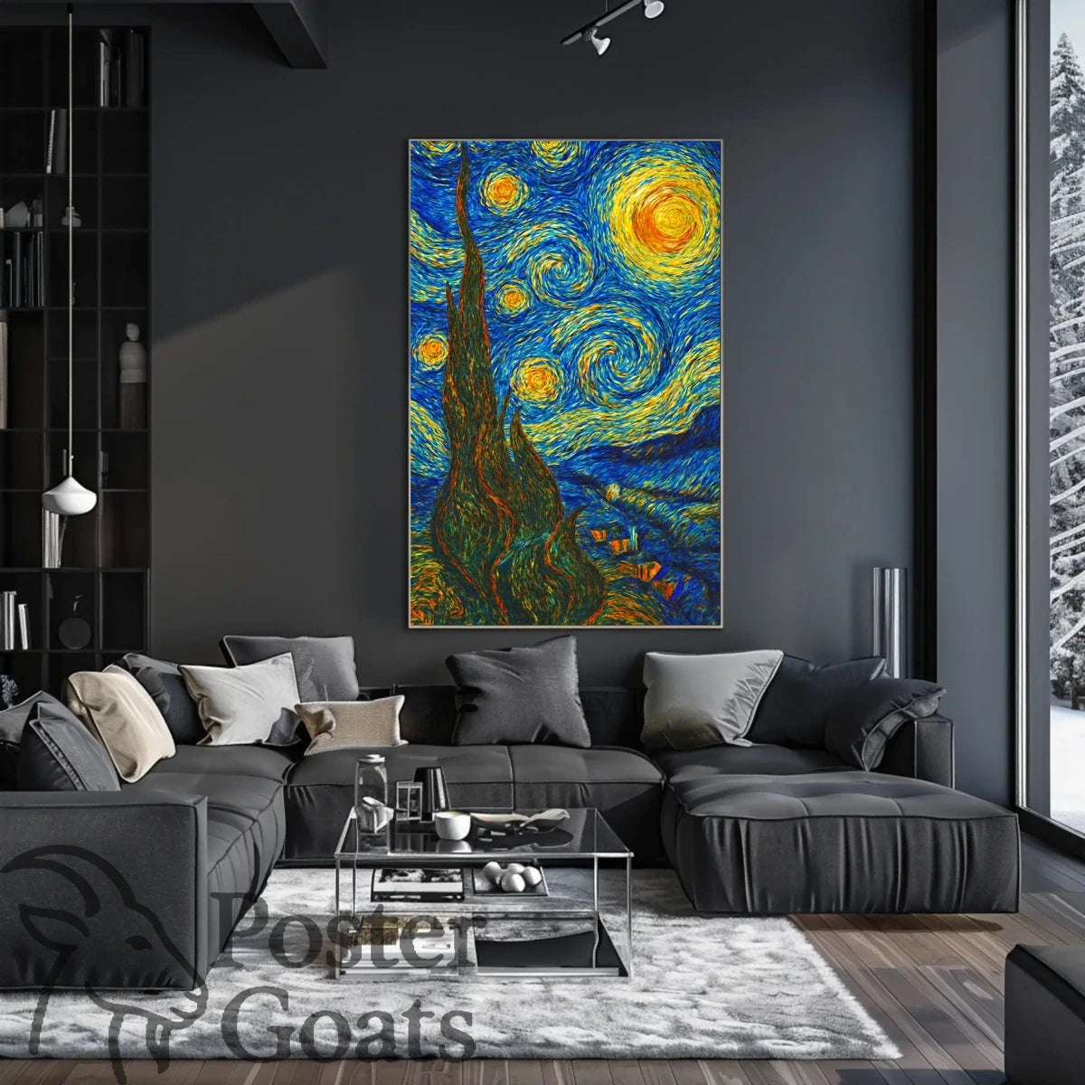 Starry Night Sky Art Print: Abstract or Artistic Poster