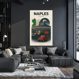 Naples, Italy A Culinary Journey Poster
