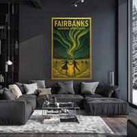 Fairbanks Aurora Scene Poster