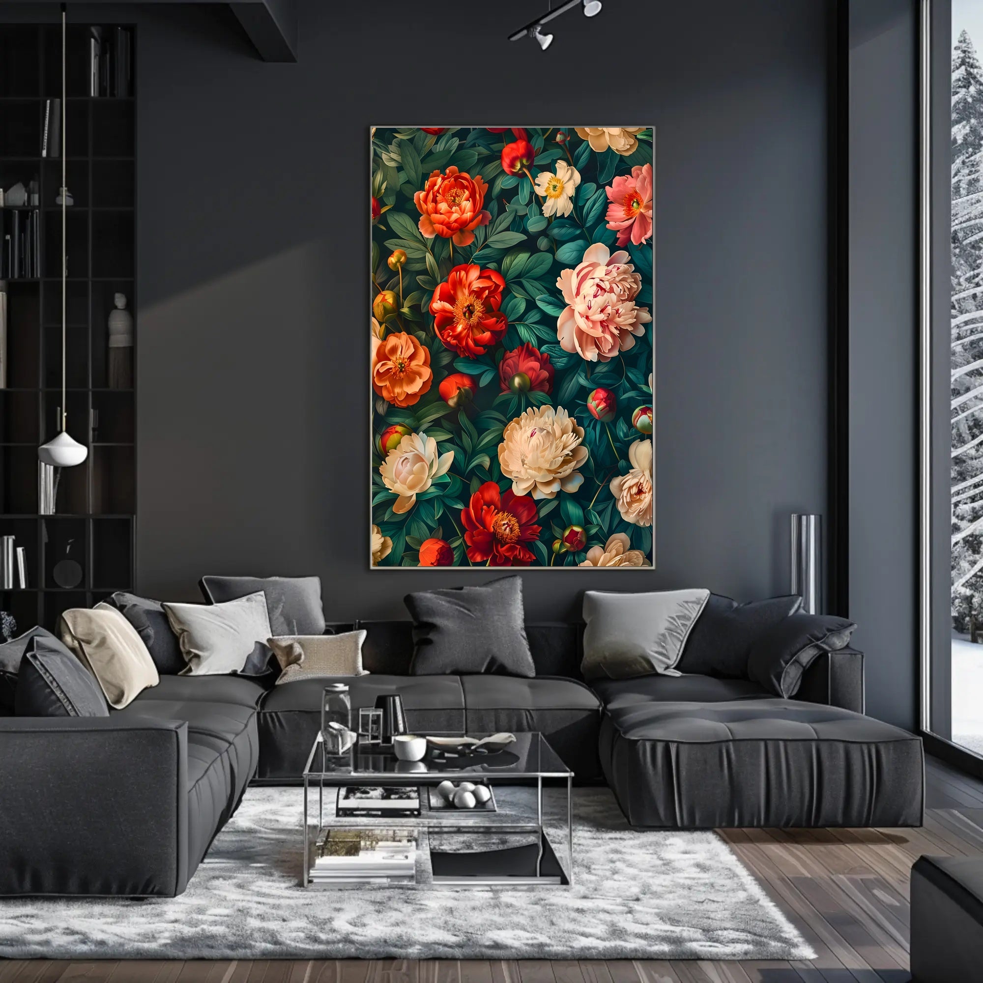 Lush Floral Elegance Art Print - Abstract or Artistic Poster