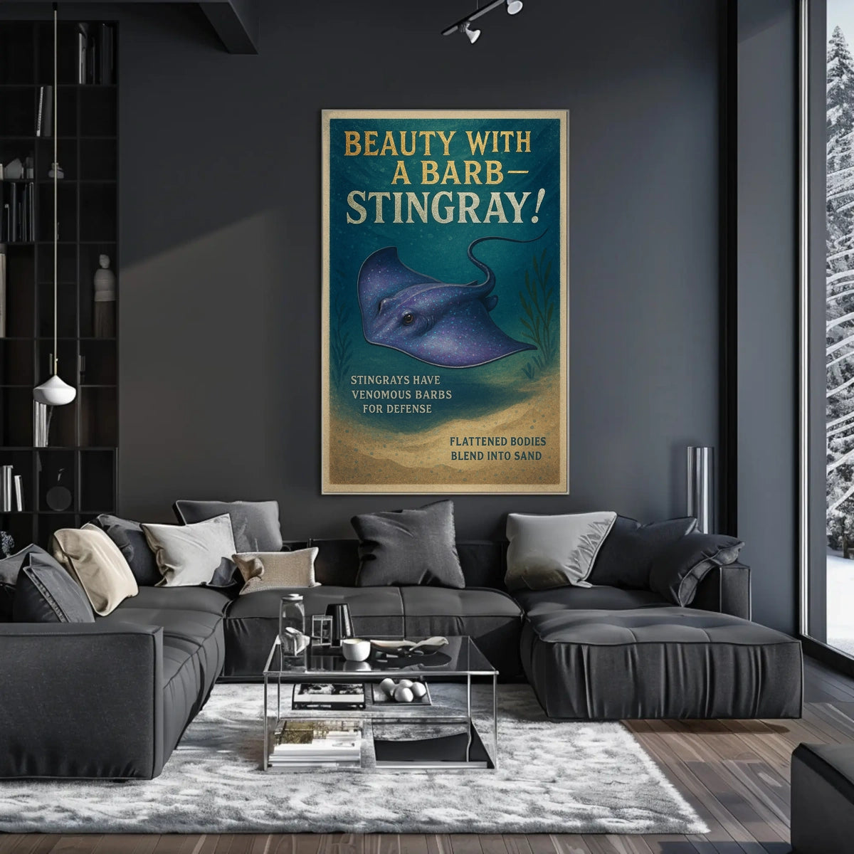 Beauty with a Barb Stingray Poster