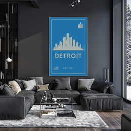 Detroit Skyline Poster PosterGoat