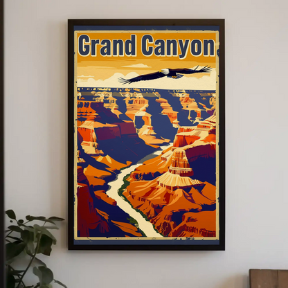 Grand Canyon Eagle Poster