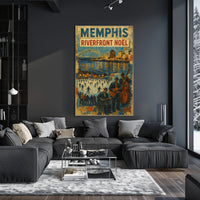 Memphis Riverfront Noël Poster