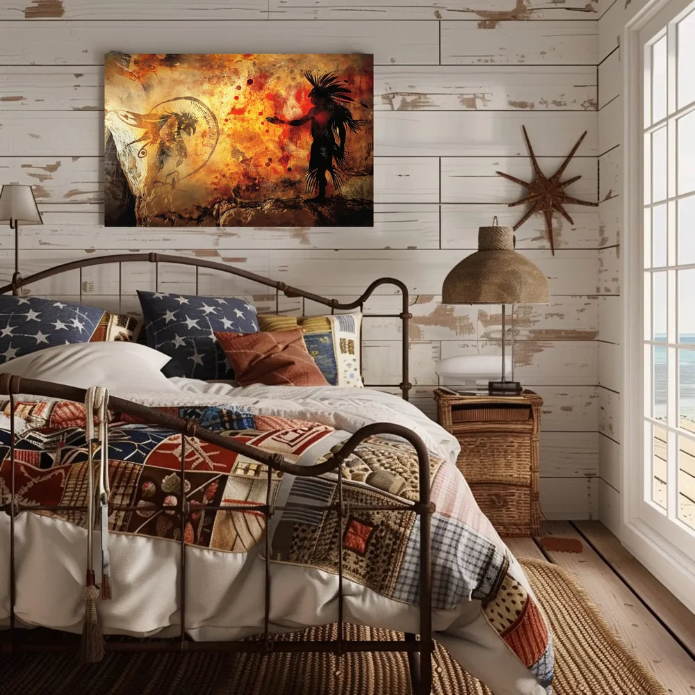 Prehistoric Cave Art Poster: Indigenous Heritage Design