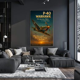 P-40 Warhawk Legendary Fighter Poster