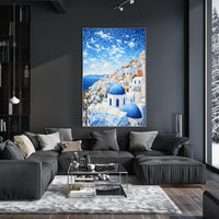Santorini Greece Stunning Scenic Views Travel Poster