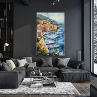 Monaco Monaco Harbor with Yachts View Poster