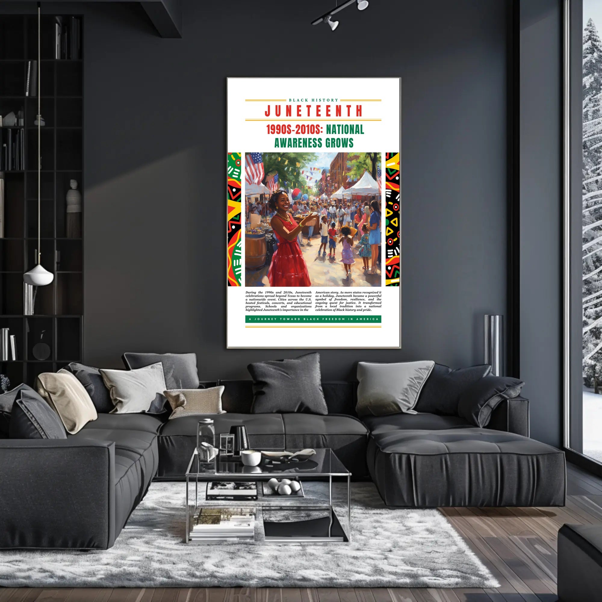 Juneteenth Celebration: Vibrant Heritage Festival Cultural or Heritage Poster