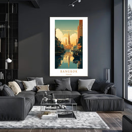 Serene Bangkok Skyline Poster PosterGoat