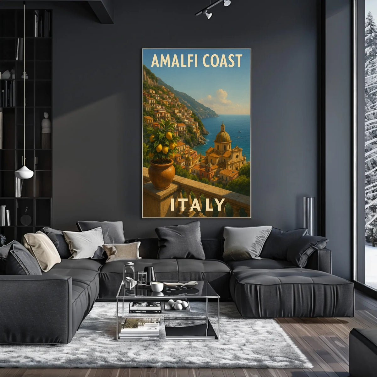 Amalfi Coast Italy Poster Wall Art Print Museum Quality