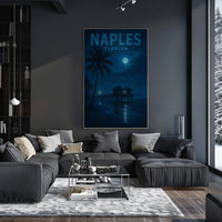 Naples Florida Moonlit Serenity Poster Wall Art 18x24