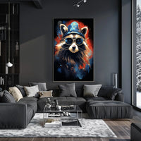 Patriotic Raccoon Poster
