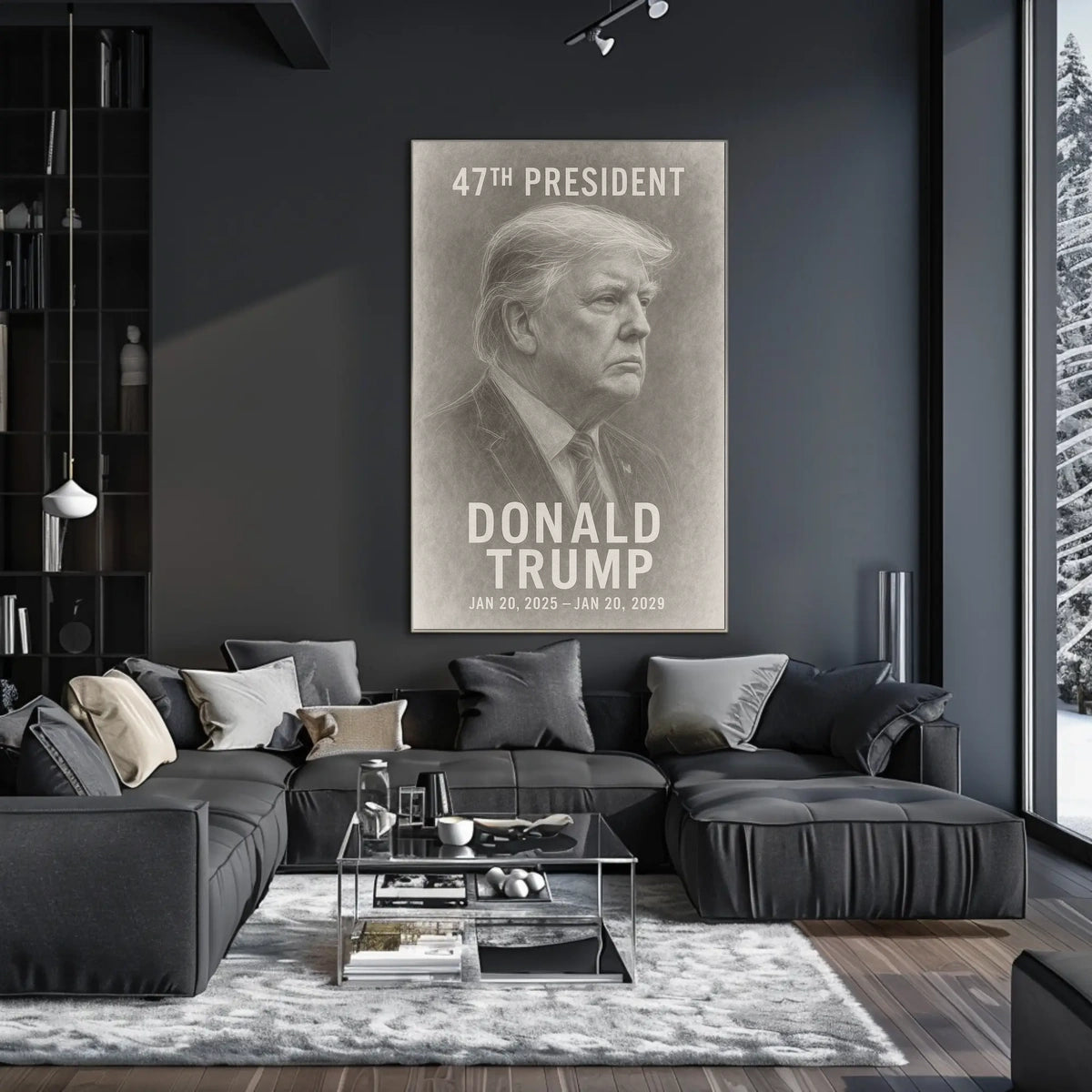 Legacy Leadership Donald Trump Portrait Realism Poster