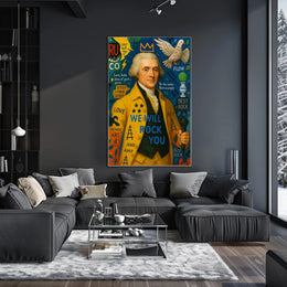 Historical Music Pop Art Poster with Modern Eclectic Vibes