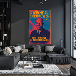 Dwight D Eisenhower Poster Legacy Leadership History Buff