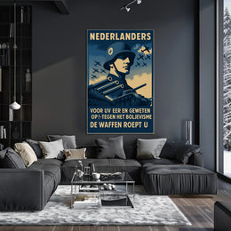 WWII Rallying Call Against Bolshevism Propaganda Poster