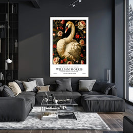 William Morris-Inspired Artistic Poster with Floral Elegance