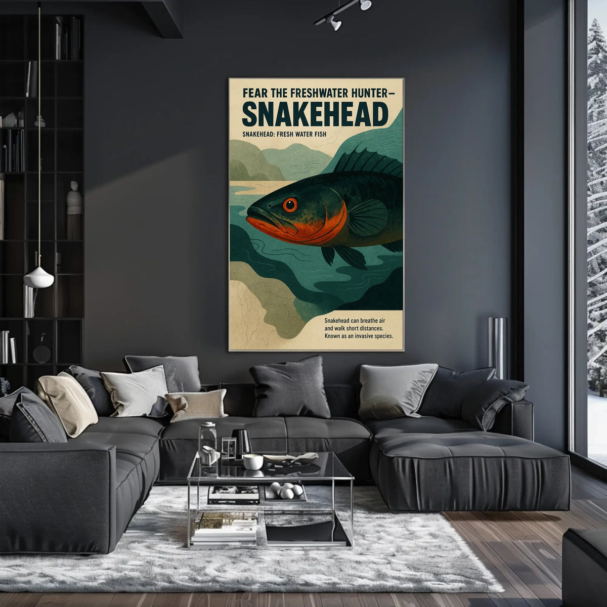 Fear the Freshwater Hunter Snakehead Poster