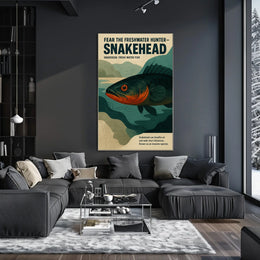 Fear the Freshwater Hunter Snakehead Poster