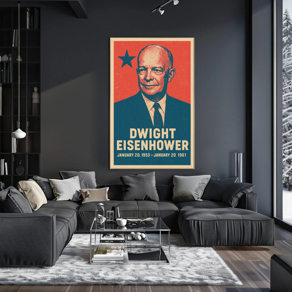 Eisenhower Nostalgic Patriotic Retro Poster