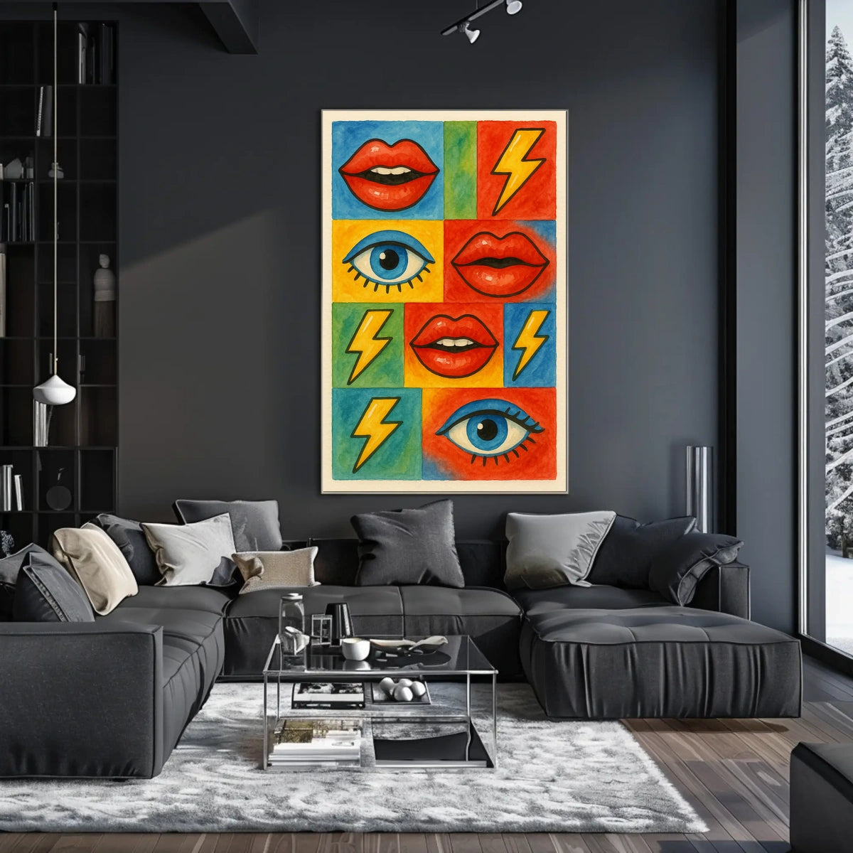 Pop Art Expressionism Poster with Retro Flair